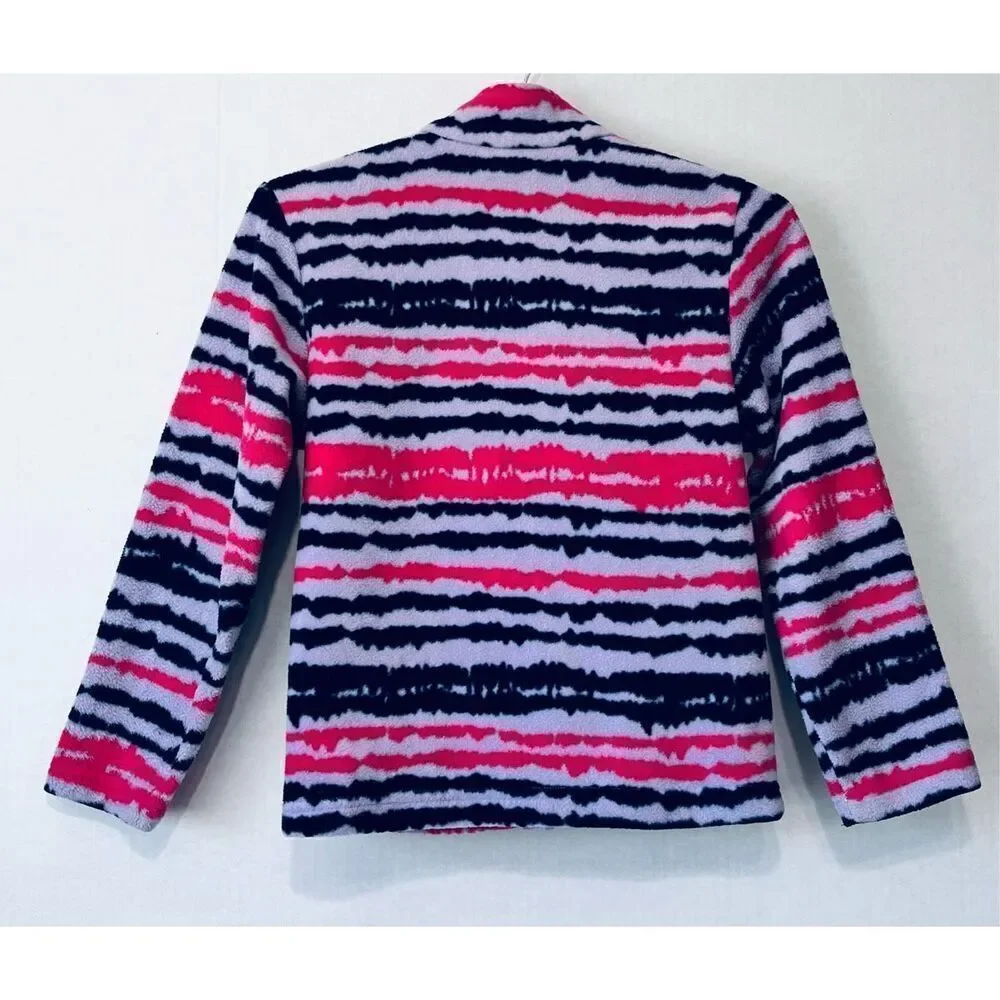 Eddie Bauer Striped Fleece Jacket   Kids S (7/8)